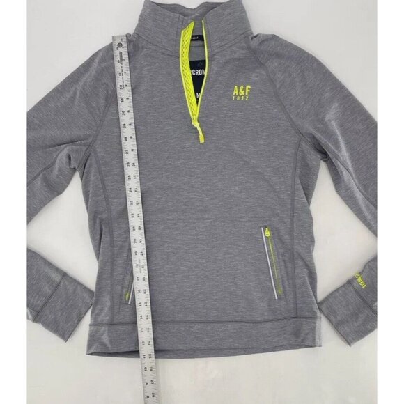 Abercrombie & Fitch Men’s Muscle Track Jacket Activewear Grey Pullover Sz M - Picture 9 of 10